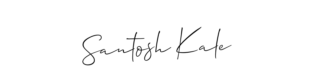 Allison_Script is a professional signature style that is perfect for those who want to add a touch of class to their signature. It is also a great choice for those who want to make their signature more unique. Get Santosh Kale name to fancy signature for free. Santosh Kale signature style 2 images and pictures png