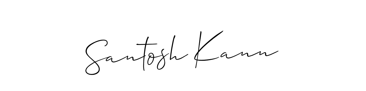 Make a beautiful signature design for name Santosh Kann. With this signature (Allison_Script) style, you can create a handwritten signature for free. Santosh Kann signature style 2 images and pictures png