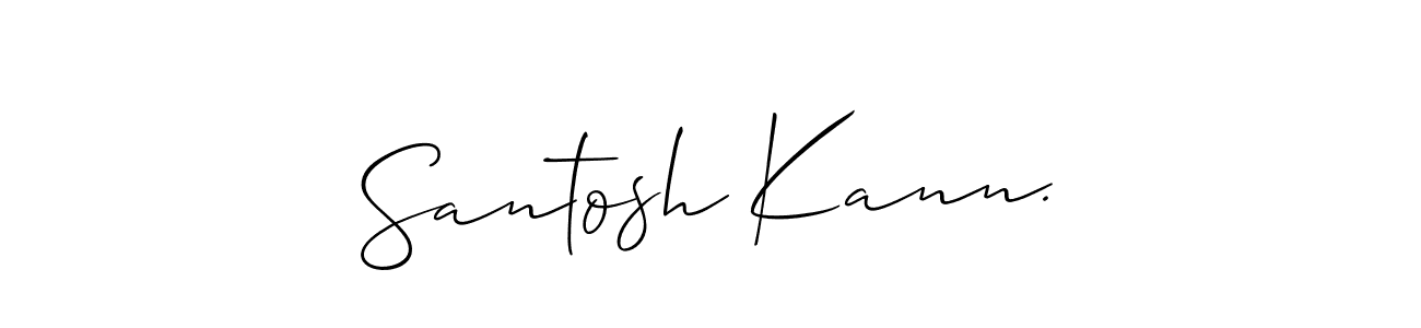 This is the best signature style for the Santosh Kann. name. Also you like these signature font (Allison_Script). Mix name signature. Santosh Kann. signature style 2 images and pictures png