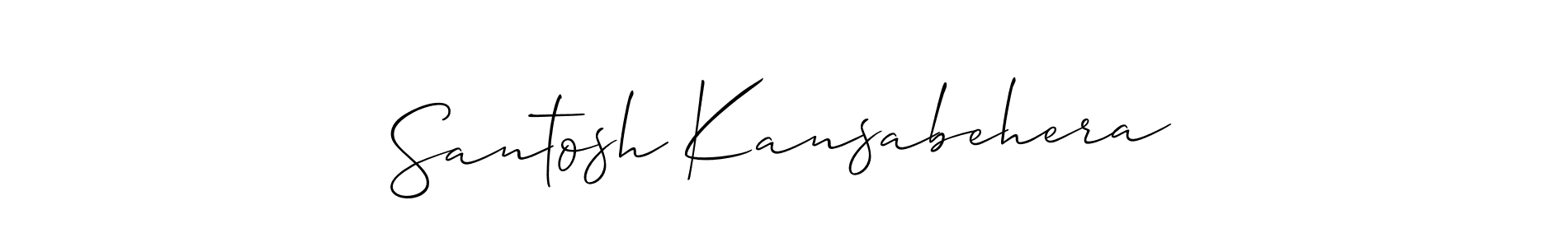 Create a beautiful signature design for name Santosh Kansabehera. With this signature (Allison_Script) fonts, you can make a handwritten signature for free. Santosh Kansabehera signature style 2 images and pictures png