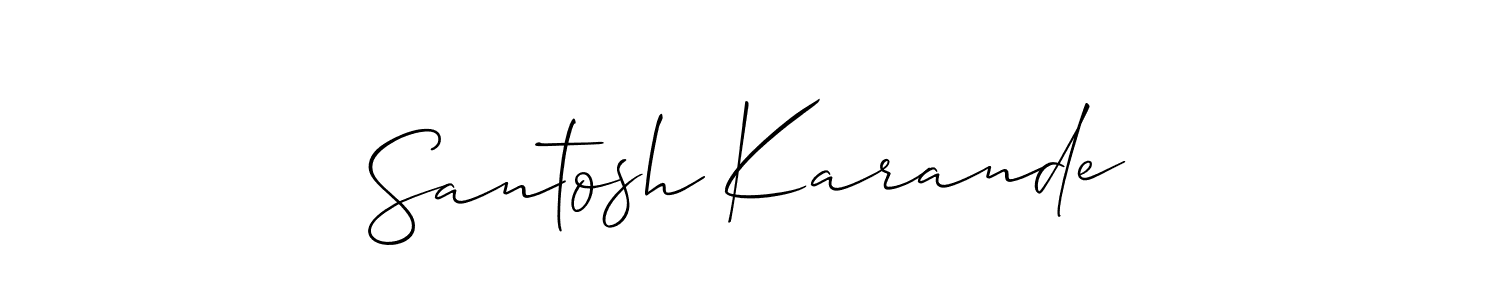 See photos of Santosh Karande official signature by Spectra . Check more albums & portfolios. Read reviews & check more about Allison_Script font. Santosh Karande signature style 2 images and pictures png