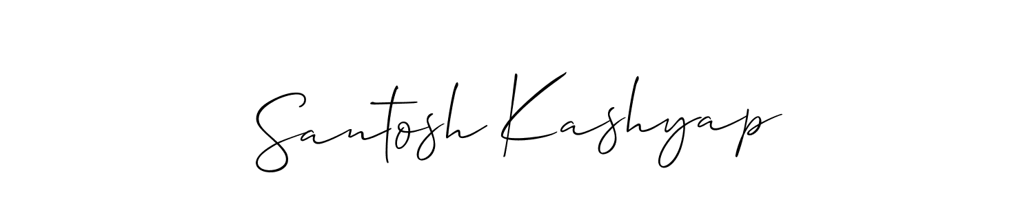 Design your own signature with our free online signature maker. With this signature software, you can create a handwritten (Allison_Script) signature for name Santosh Kashyap. Santosh Kashyap signature style 2 images and pictures png