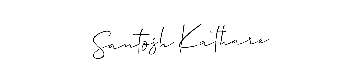 Create a beautiful signature design for name Santosh Kathare. With this signature (Allison_Script) fonts, you can make a handwritten signature for free. Santosh Kathare signature style 2 images and pictures png