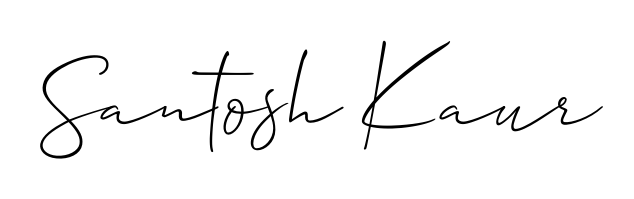 Looking for an artistic signature for Santosh Kaur? The Allison_Script calligraphy style gives a sophisticated flow suitable for business cards and emails. Santosh Kaur signature style 2 images and pictures png