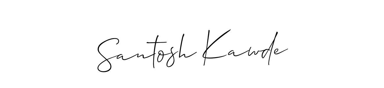 Design your own signature with our free online signature maker. With this signature software, you can create a handwritten (Allison_Script) signature for name Santosh Kawde. Santosh Kawde signature style 2 images and pictures png