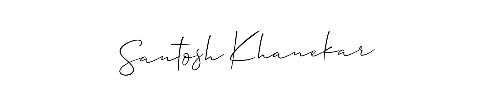 How to Draw Santosh Khanekar signature style? Allison_Script is a latest design signature styles for name Santosh Khanekar. Santosh Khanekar signature style 2 images and pictures png