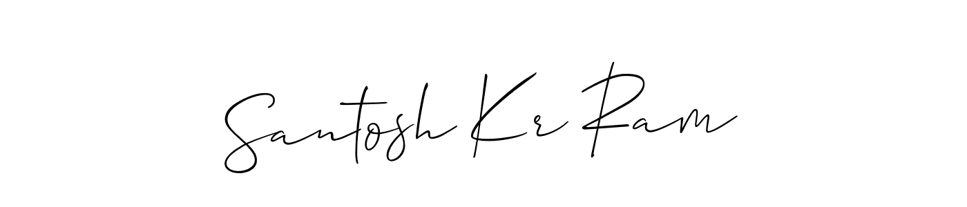 How to make Santosh Kr Ram signature? Allison_Script is a professional autograph style. Create handwritten signature for Santosh Kr Ram name. Santosh Kr Ram signature style 2 images and pictures png