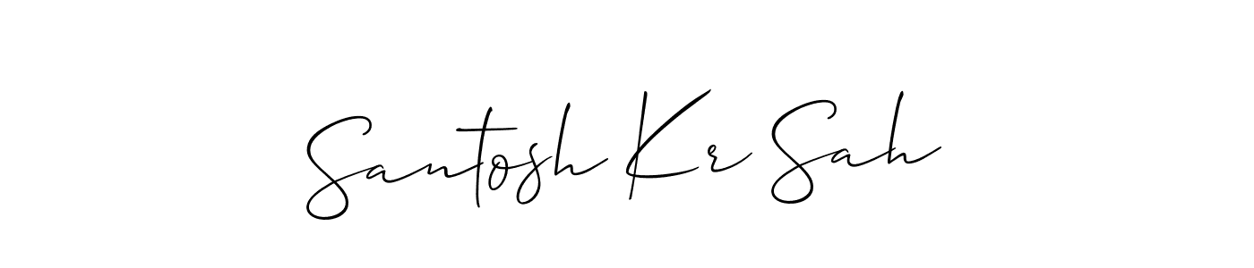 Make a beautiful signature design for name Santosh Kr Sah. With this signature (Allison_Script) style, you can create a handwritten signature for free. Santosh Kr Sah signature style 2 images and pictures png