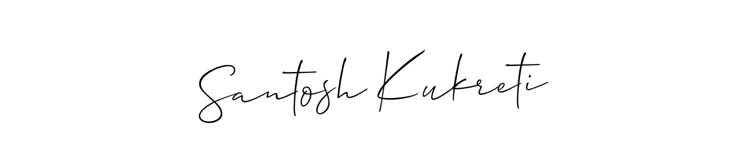 The best way (Allison_Script) to make a short signature is to pick only two or three words in your name. The name Santosh Kukreti include a total of six letters. For converting this name. Santosh Kukreti signature style 2 images and pictures png
