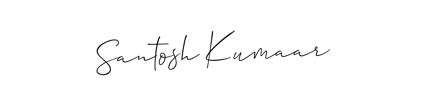 Use a signature maker to create a handwritten signature online. With this signature software, you can design (Allison_Script) your own signature for name Santosh Kumaar. Santosh Kumaar signature style 2 images and pictures png