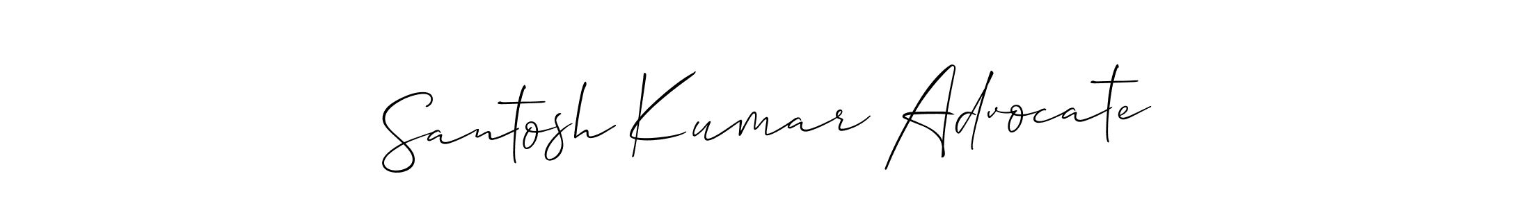 if you are searching for the best signature style for your name Santosh Kumar Advocate. so please give up your signature search. here we have designed multiple signature styles  using Allison_Script. Santosh Kumar Advocate signature style 2 images and pictures png