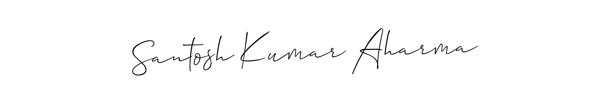 Make a beautiful signature design for name Santosh Kumar Aharma. With this signature (Allison_Script) style, you can create a handwritten signature for free. Santosh Kumar Aharma signature style 2 images and pictures png