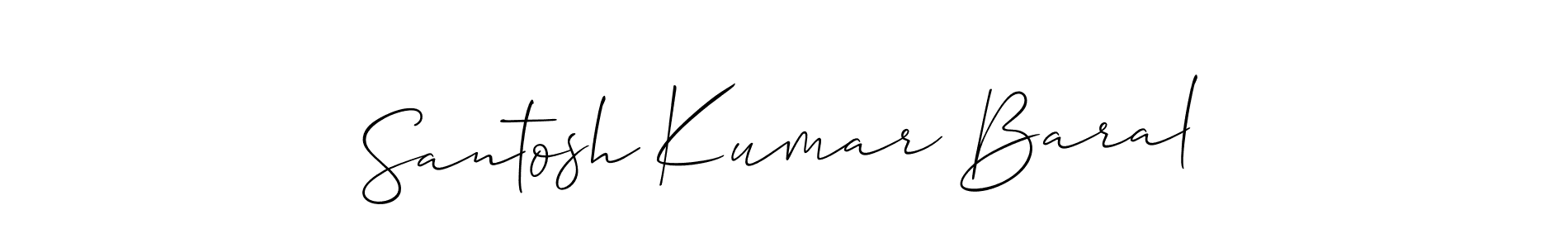 Similarly Allison_Script is the best handwritten signature design. Signature creator online .You can use it as an online autograph creator for name Santosh Kumar Baral. Santosh Kumar Baral signature style 2 images and pictures png