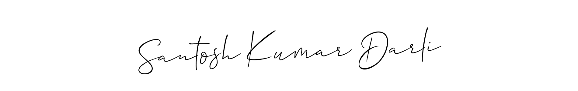 Create a beautiful signature design for name Santosh Kumar Darli. With this signature (Allison_Script) fonts, you can make a handwritten signature for free. Santosh Kumar Darli signature style 2 images and pictures png