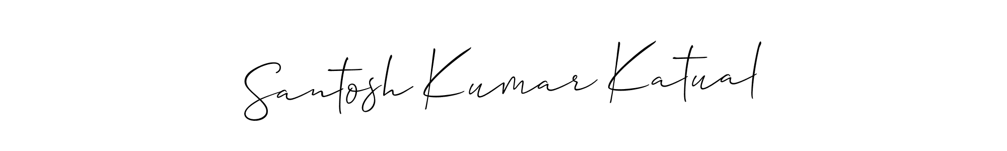Use a signature maker to create a handwritten signature online. With this signature software, you can design (Allison_Script) your own signature for name Santosh Kumar Katual. Santosh Kumar Katual signature style 2 images and pictures png