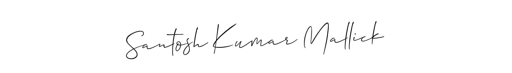 The best way (Allison_Script) to make a short signature is to pick only two or three words in your name. The name Santosh Kumar Mallick include a total of six letters. For converting this name. Santosh Kumar Mallick signature style 2 images and pictures png