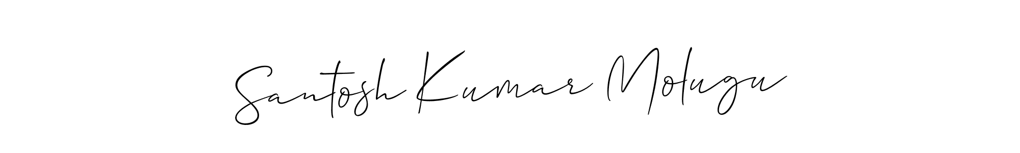 Make a beautiful signature design for name Santosh Kumar Molugu. With this signature (Allison_Script) style, you can create a handwritten signature for free. Santosh Kumar Molugu signature style 2 images and pictures png
