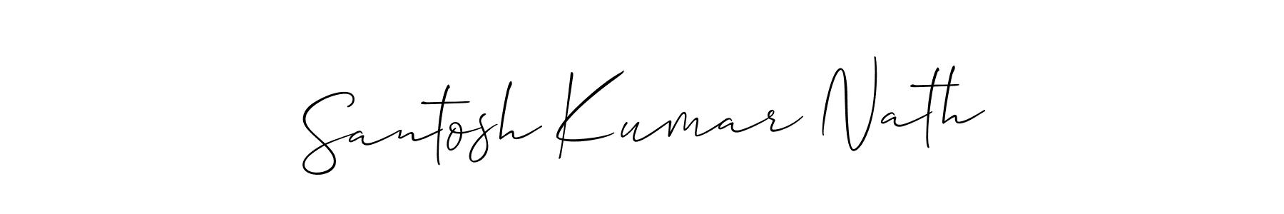 Check out images of Autograph of Santosh Kumar Nath name. Actor Santosh Kumar Nath Signature Style. Allison_Script is a professional sign style online. Santosh Kumar Nath signature style 2 images and pictures png