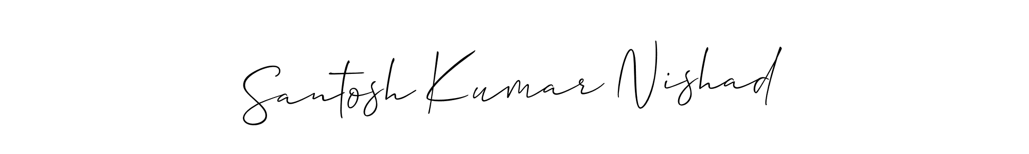 Create a beautiful signature design for name Santosh Kumar Nishad. With this signature (Allison_Script) fonts, you can make a handwritten signature for free. Santosh Kumar Nishad signature style 2 images and pictures png