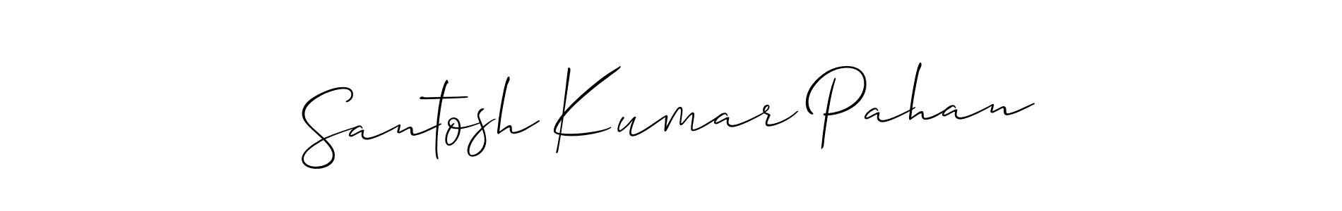 if you are searching for the best signature style for your name Santosh Kumar Pahan. so please give up your signature search. here we have designed multiple signature styles  using Allison_Script. Santosh Kumar Pahan signature style 2 images and pictures png