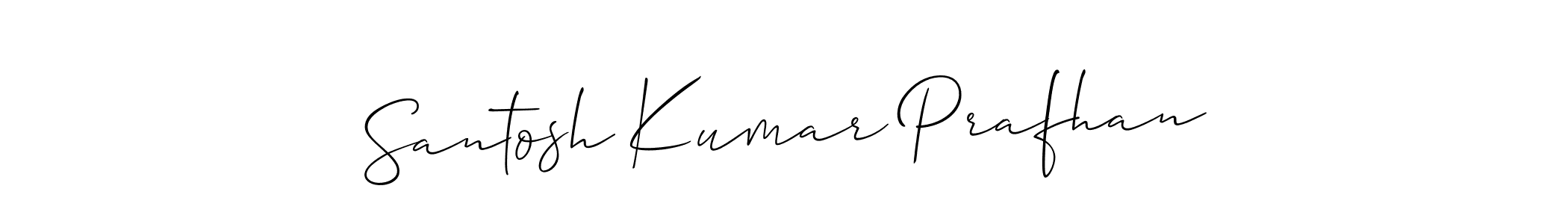 Make a beautiful signature design for name Santosh Kumar Prafhan. With this signature (Allison_Script) style, you can create a handwritten signature for free. Santosh Kumar Prafhan signature style 2 images and pictures png