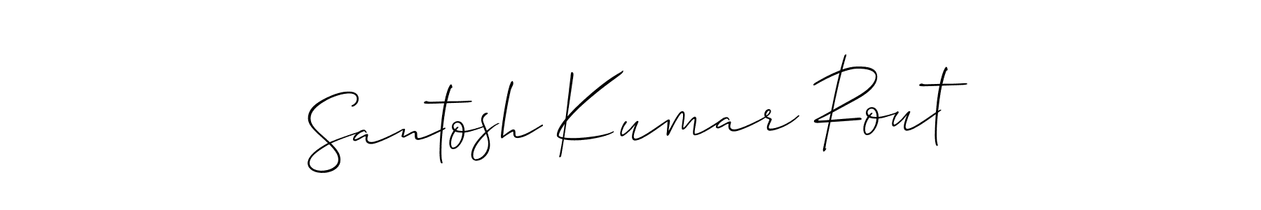 How to make Santosh Kumar Rout name signature. Use Allison_Script style for creating short signs online. This is the latest handwritten sign. Santosh Kumar Rout signature style 2 images and pictures png