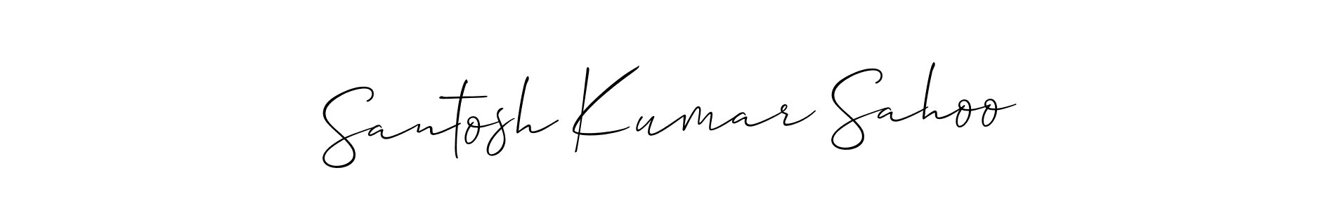 You should practise on your own different ways (Allison_Script) to write your name (Santosh Kumar Sahoo) in signature. don't let someone else do it for you. Santosh Kumar Sahoo signature style 2 images and pictures png