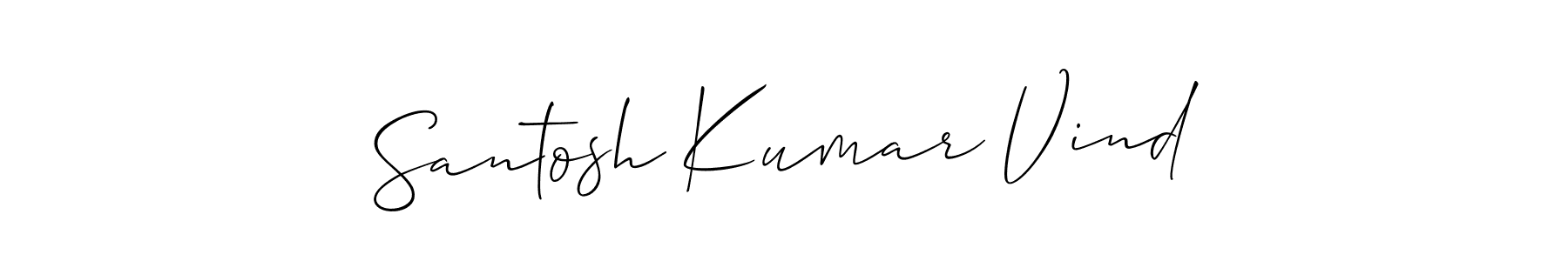 It looks lik you need a new signature style for name Santosh Kumar Vind. Design unique handwritten (Allison_Script) signature with our free signature maker in just a few clicks. Santosh Kumar Vind signature style 2 images and pictures png