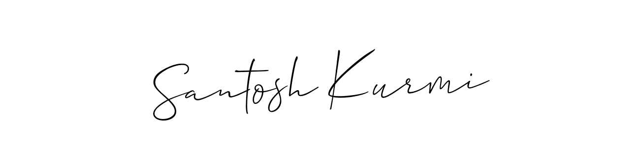 The best way (Allison_Script) to make a short signature is to pick only two or three words in your name. The name Santosh Kurmi include a total of six letters. For converting this name. Santosh Kurmi signature style 2 images and pictures png