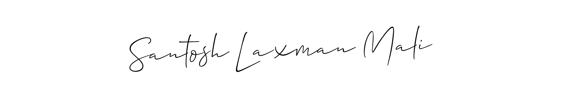 How to make Santosh Laxman Mali name signature. Use Allison_Script style for creating short signs online. This is the latest handwritten sign. Santosh Laxman Mali signature style 2 images and pictures png