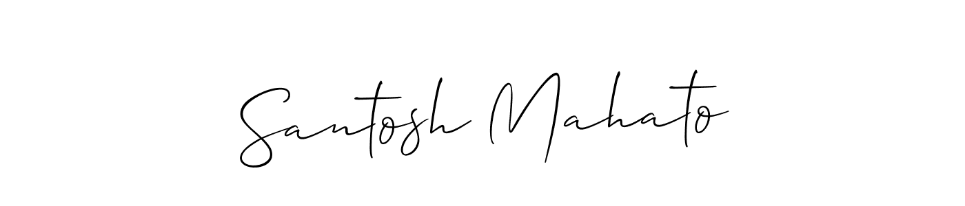 Design your own signature with our free online signature maker. With this signature software, you can create a handwritten (Allison_Script) signature for name Santosh Mahato. Santosh Mahato signature style 2 images and pictures png