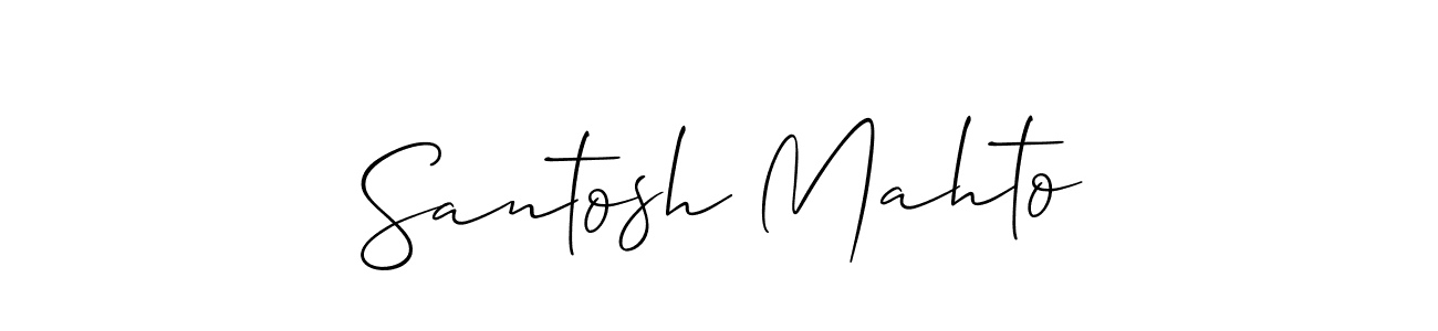 Use a signature maker to create a handwritten signature online. With this signature software, you can design (Allison_Script) your own signature for name Santosh Mahto. Santosh Mahto signature style 2 images and pictures png
