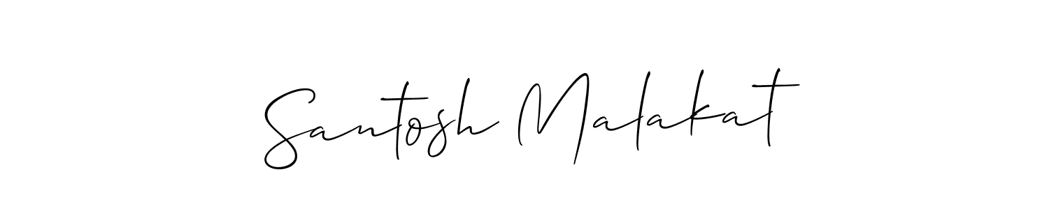 Use a signature maker to create a handwritten signature online. With this signature software, you can design (Allison_Script) your own signature for name Santosh Malakat. Santosh Malakat signature style 2 images and pictures png