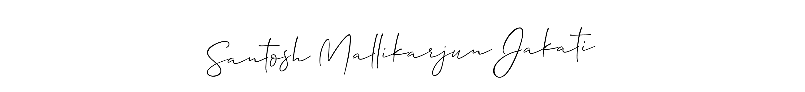 Make a beautiful signature design for name Santosh Mallikarjun Jakati. With this signature (Allison_Script) style, you can create a handwritten signature for free. Santosh Mallikarjun Jakati signature style 2 images and pictures png