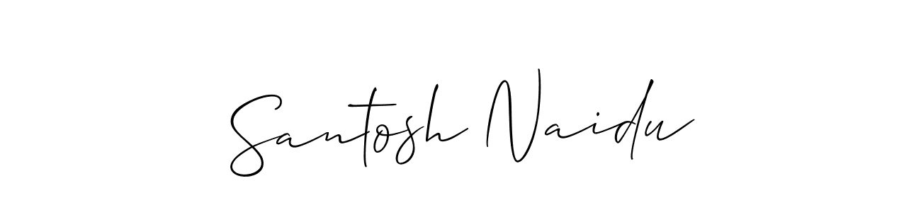 It looks lik you need a new signature style for name Santosh Naidu. Design unique handwritten (Allison_Script) signature with our free signature maker in just a few clicks. Santosh Naidu signature style 2 images and pictures png