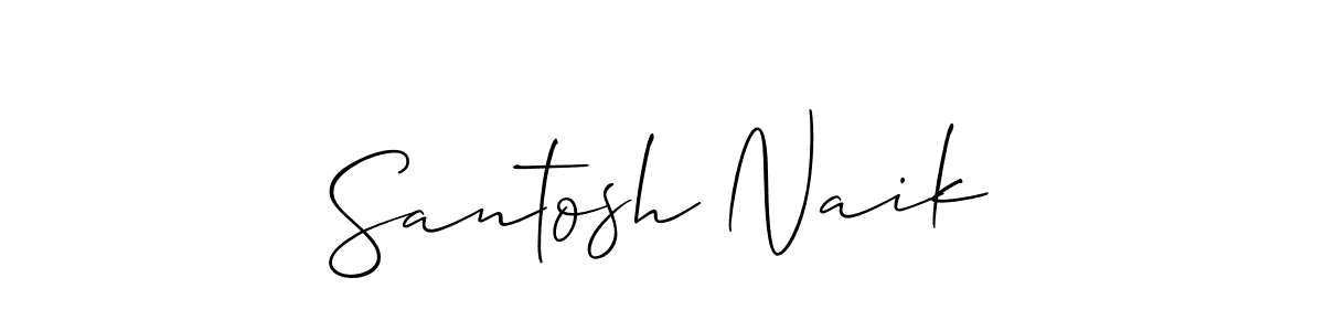 The best way (Allison_Script) to make a short signature is to pick only two or three words in your name. The name Santosh Naik include a total of six letters. For converting this name. Santosh Naik signature style 2 images and pictures png