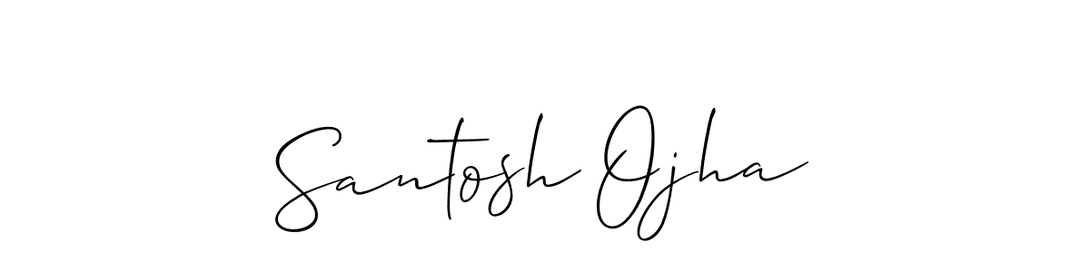 Use a signature maker to create a handwritten signature online. With this signature software, you can design (Allison_Script) your own signature for name Santosh Ojha. Santosh Ojha signature style 2 images and pictures png