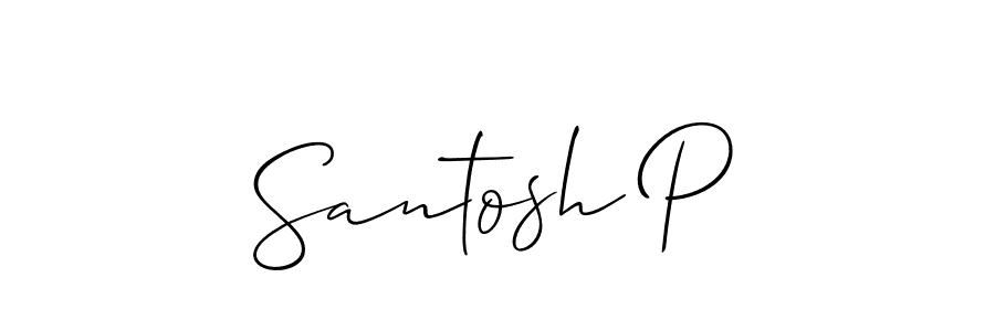 Once you've used our free online signature maker to create your best signature Allison_Script style, it's time to enjoy all of the benefits that Santosh P name signing documents. Santosh P signature style 2 images and pictures png