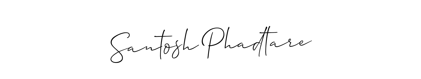 See photos of Santosh Phadtare official signature by Spectra . Check more albums & portfolios. Read reviews & check more about Allison_Script font. Santosh Phadtare signature style 2 images and pictures png