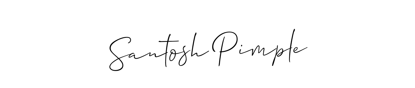 Santosh Pimple stylish signature style. Best Handwritten Sign (Allison_Script) for my name. Handwritten Signature Collection Ideas for my name Santosh Pimple. Santosh Pimple signature style 2 images and pictures png