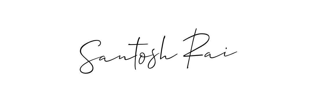 Allison_Script is a professional signature style that is perfect for those who want to add a touch of class to their signature. It is also a great choice for those who want to make their signature more unique. Get Santosh Rai name to fancy signature for free. Santosh Rai signature style 2 images and pictures png