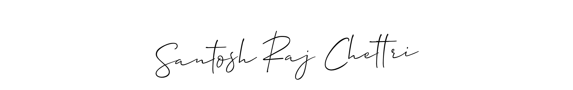 This is the best signature style for the Santosh Raj Chettri name. Also you like these signature font (Allison_Script). Mix name signature. Santosh Raj Chettri signature style 2 images and pictures png