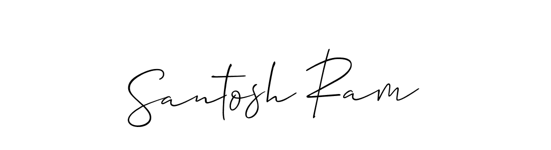 Also You can easily find your signature by using the search form. We will create Santosh Ram name handwritten signature images for you free of cost using Allison_Script sign style. Santosh Ram signature style 2 images and pictures png