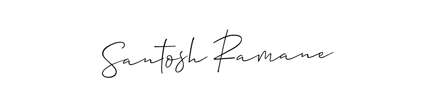 Design your own signature with our free online signature maker. With this signature software, you can create a handwritten (Allison_Script) signature for name Santosh Ramane. Santosh Ramane signature style 2 images and pictures png