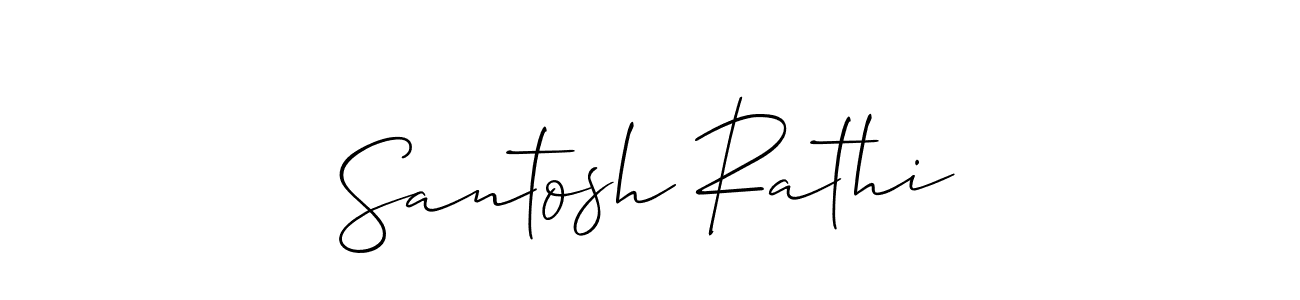 It looks lik you need a new signature style for name Santosh Rathi. Design unique handwritten (Allison_Script) signature with our free signature maker in just a few clicks. Santosh Rathi signature style 2 images and pictures png