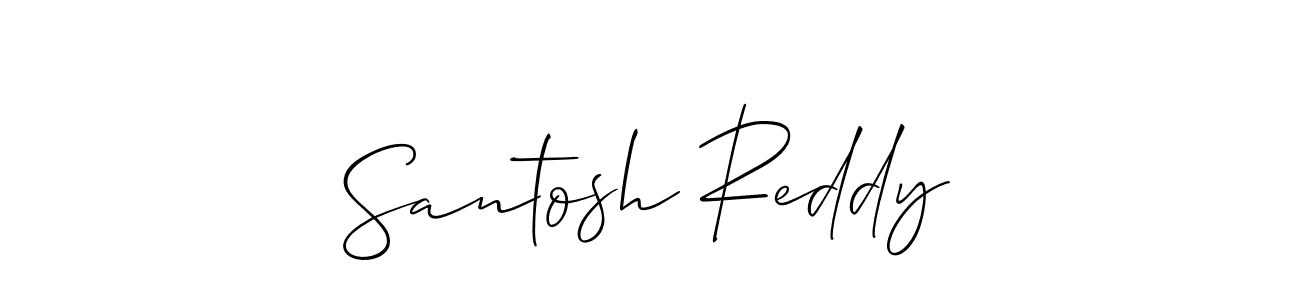 The best way (Allison_Script) to make a short signature is to pick only two or three words in your name. The name Santosh Reddy include a total of six letters. For converting this name. Santosh Reddy signature style 2 images and pictures png