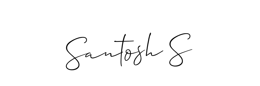 You should practise on your own different ways (Allison_Script) to write your name (Santosh S) in signature. don't let someone else do it for you. Santosh S signature style 2 images and pictures png