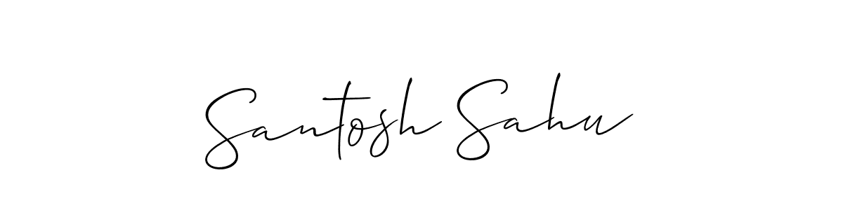 Allison_Script is a professional signature style that is perfect for those who want to add a touch of class to their signature. It is also a great choice for those who want to make their signature more unique. Get Santosh Sahu name to fancy signature for free. Santosh Sahu signature style 2 images and pictures png