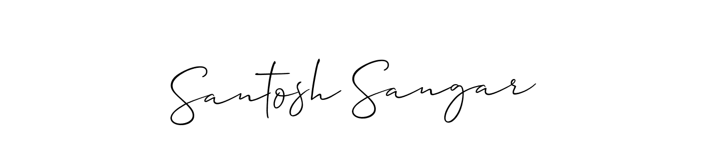 Santosh Sangar stylish signature style. Best Handwritten Sign (Allison_Script) for my name. Handwritten Signature Collection Ideas for my name Santosh Sangar. Santosh Sangar signature style 2 images and pictures png