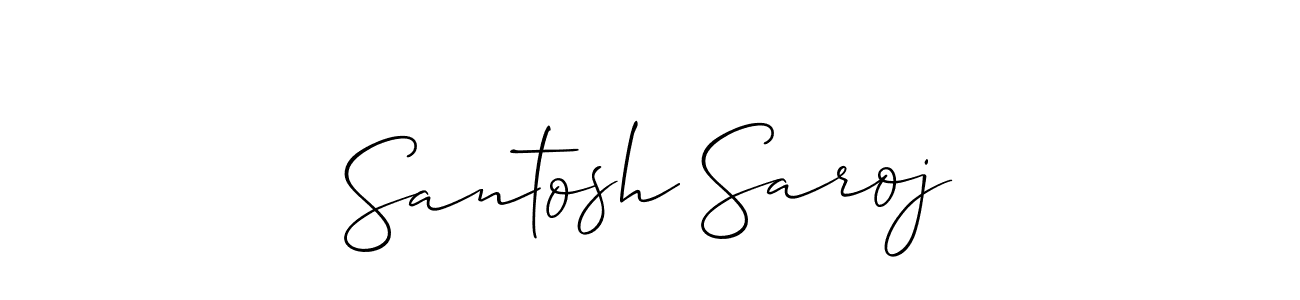 It looks lik you need a new signature style for name Santosh Saroj. Design unique handwritten (Allison_Script) signature with our free signature maker in just a few clicks. Santosh Saroj signature style 2 images and pictures png